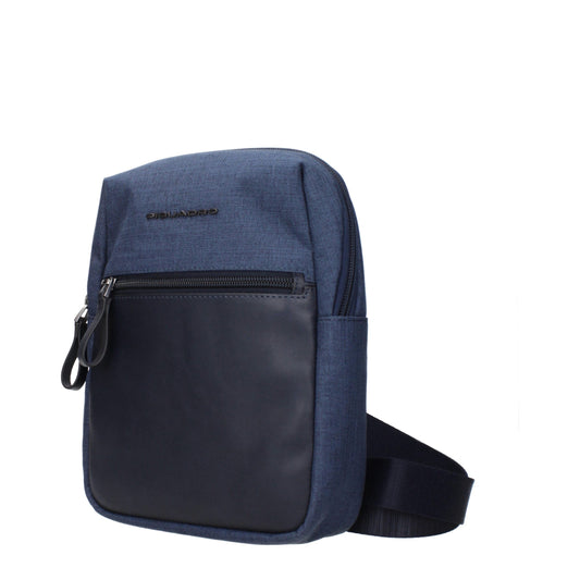 Bolso cruzado de tela azul Piquadro