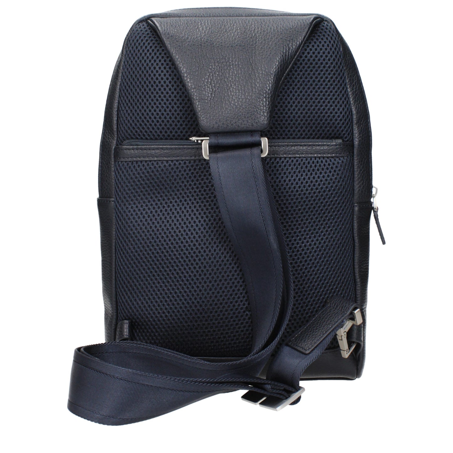 Bolso Piquadro de piel azul con bandolera