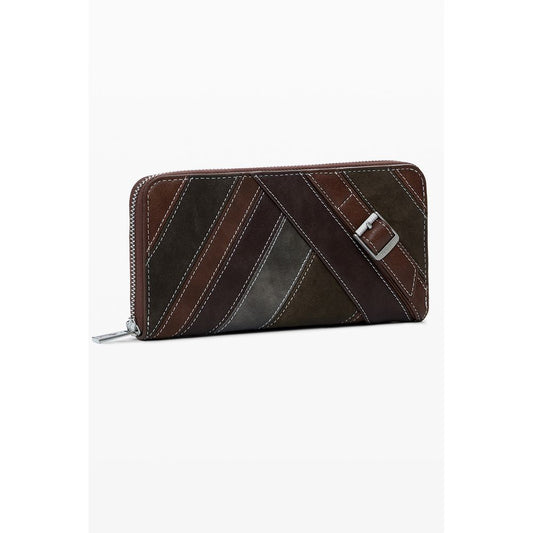 Cartera Desigual de Poliuretano Marrón para Mujer