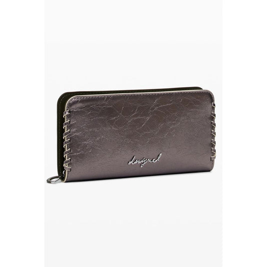 Cartera de poliuretano bronce para mujer Desigual