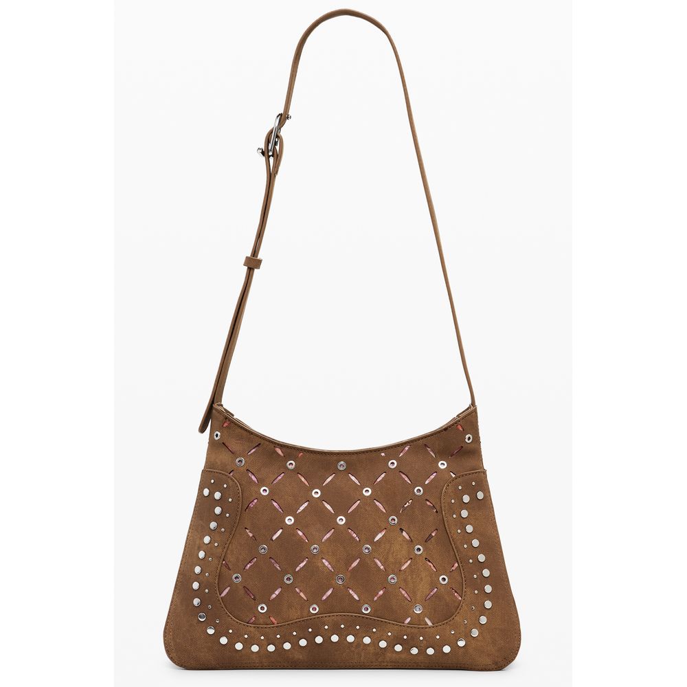 Mochila de poliuretano Desigual Marrón para mujer