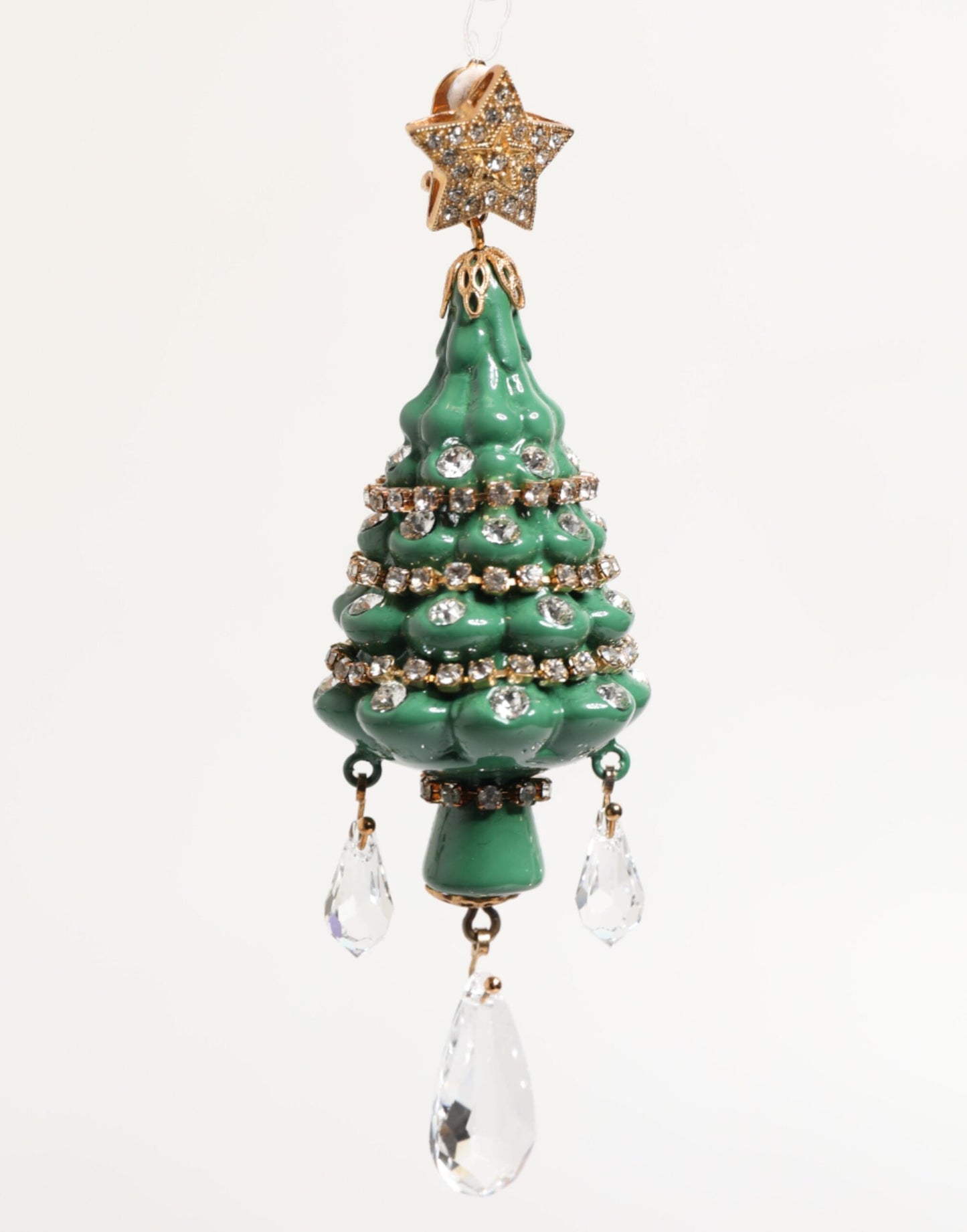 Pendientes de Dolce & Gabbana de latón dorado multicolor con diseño de árbol de Navidad