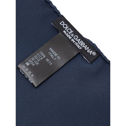 Pañuelo de bolsillo Dolce & Gabbana de seda azul