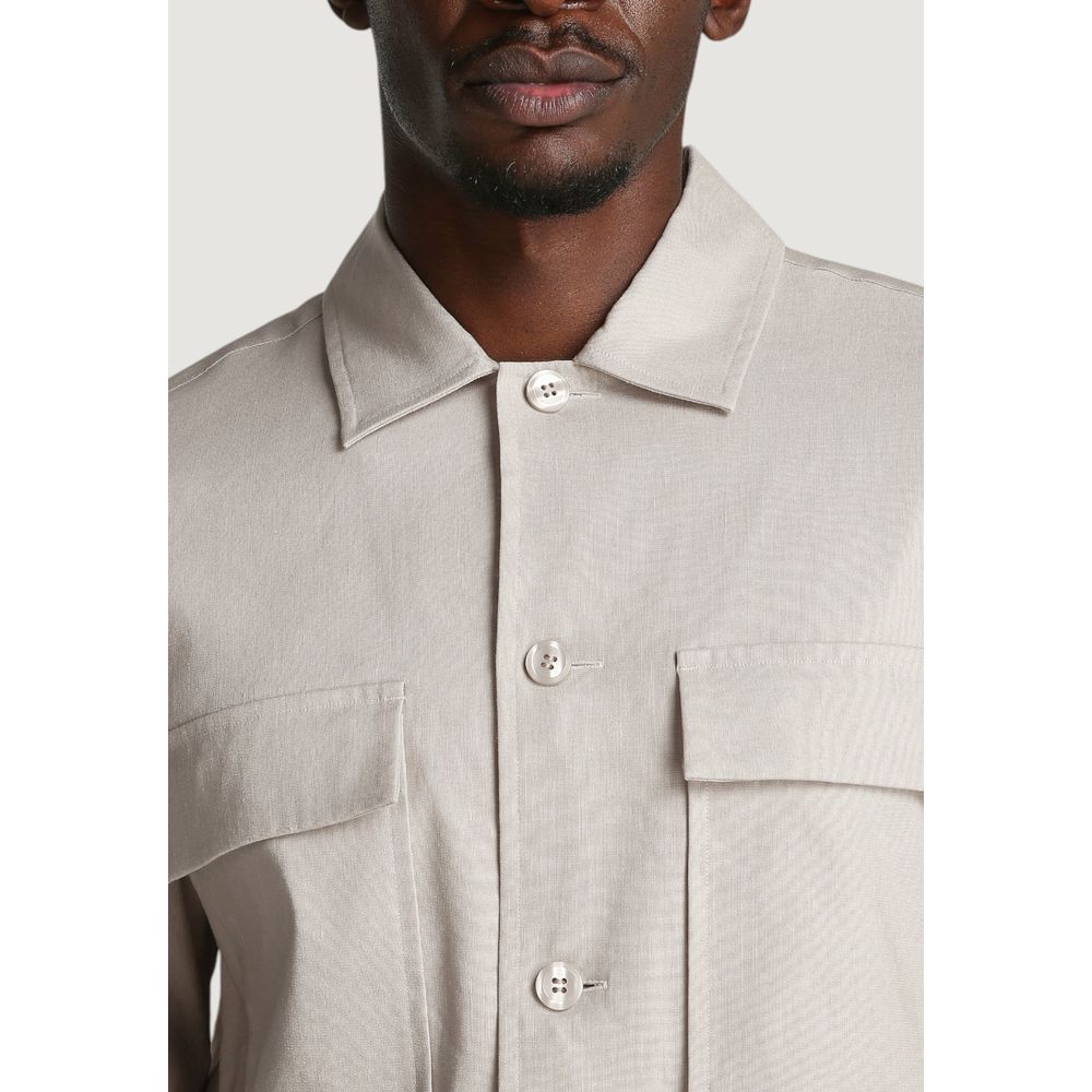 Abrigo de liocel beige de Calvin Klein