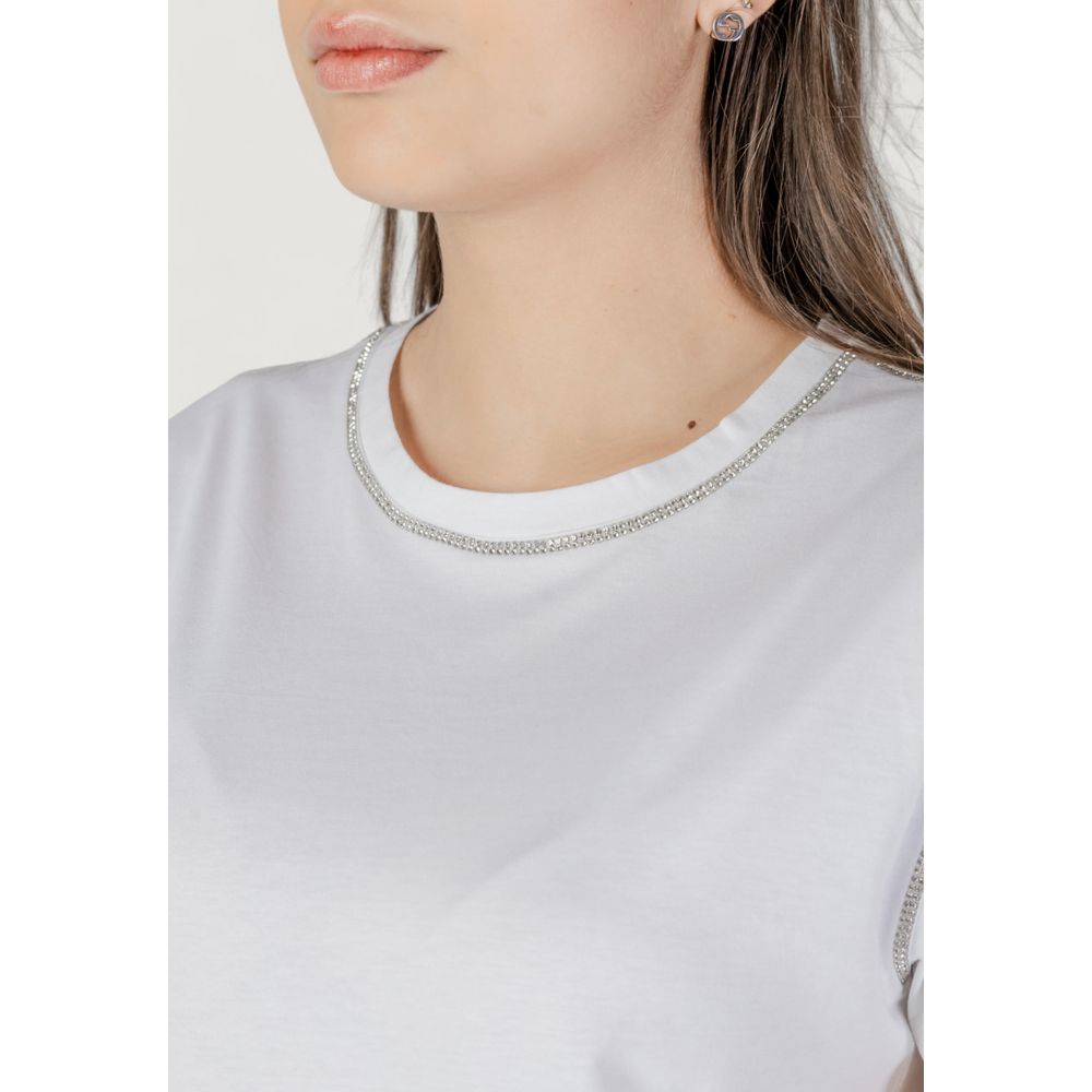 Camiseta de algodón blanca de Liu Jo