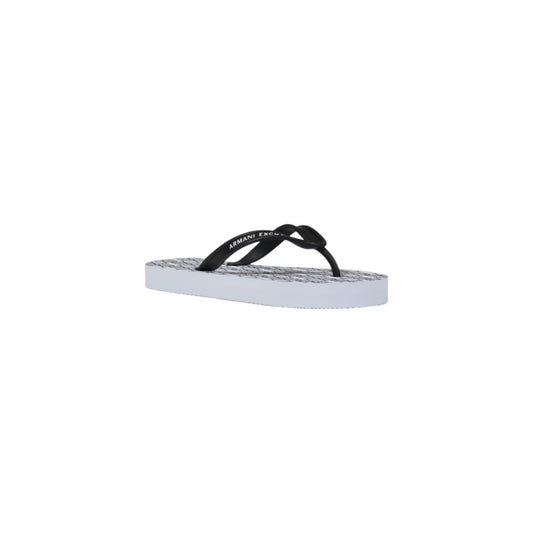Sandalias tipo chancla de goma blancas Armani Exchange