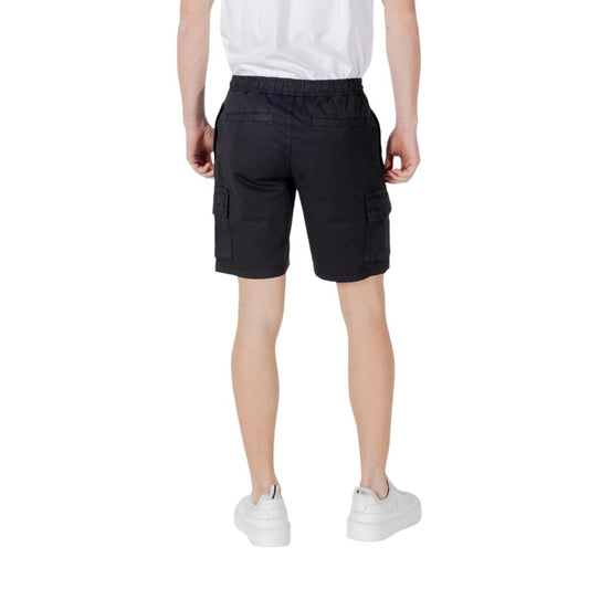 Hugo Boss Pantalones cortos de algodón negro estilo bermudas