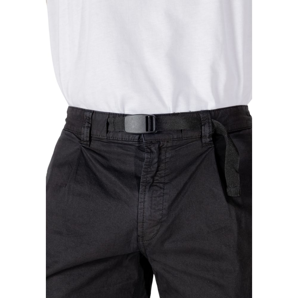 Hugo Boss Pantalones cortos de algodón negro estilo bermudas