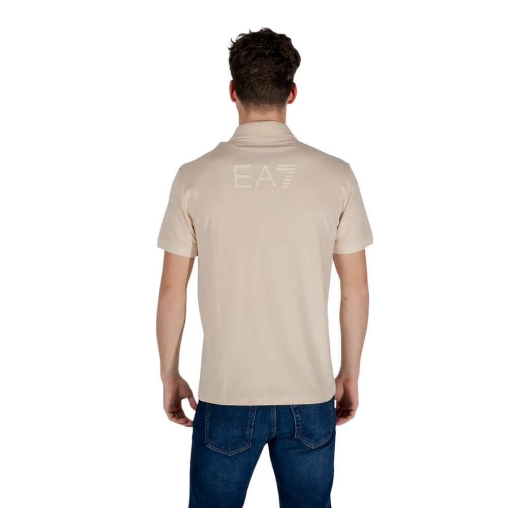 Polo EA7 Emporio Armani de algodón beige