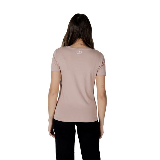 Camiseta EA7 Emporio Armani de algodón rosa