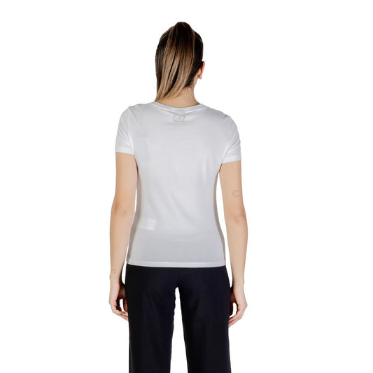 Camiseta de algodón blanca EA7 Emporio Armani