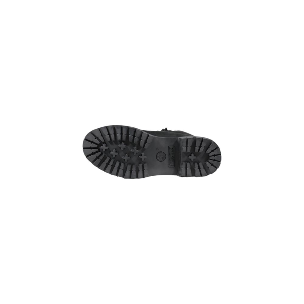 Timberland Botas De Cuero Con Cordones Negras - Impermeables