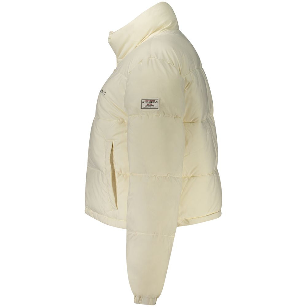 Chaqueta de mujer Guess Jeans Bianco de poliéster reciclado