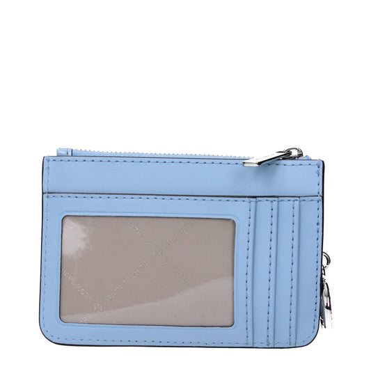 Cartera de piel azul claro Michael Kors