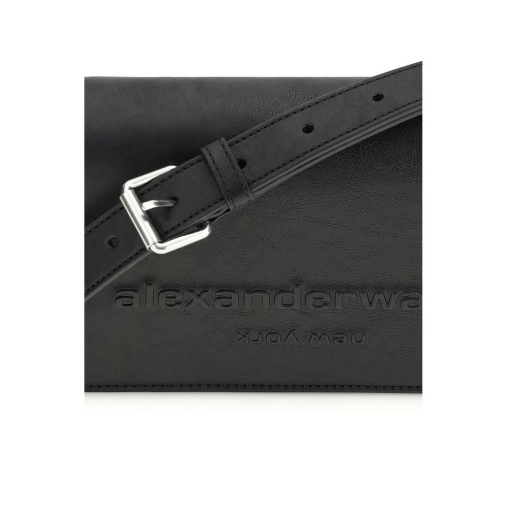 Bandolera Alexander Wang de piel de becerro negra Bos Taurus