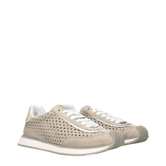 Zapatillas bajas Dolce & Gabbana de tela beige