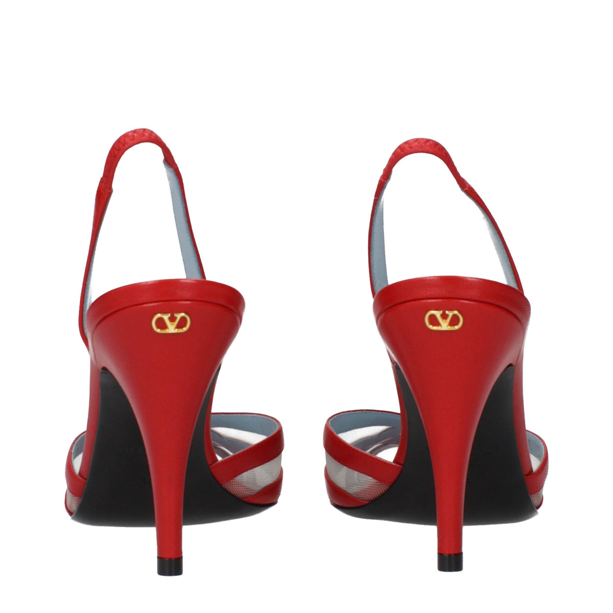 Valentino Garavani Red Leather Stiletto Sandals