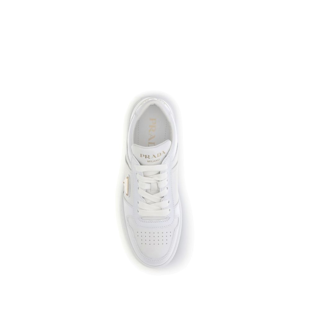 Prada Platform Sneakers White Calfskin Bos Taurus