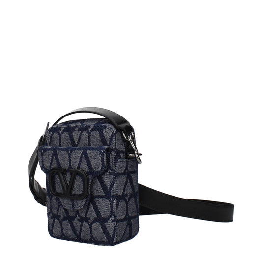 Bandolera Valentino Garavani de tela azul