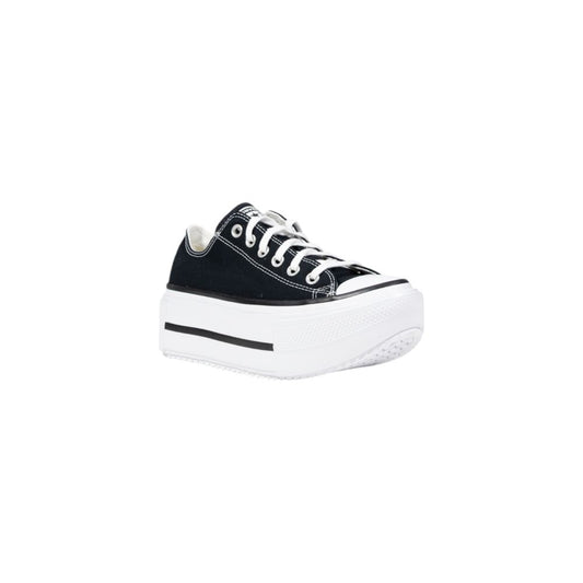 Zapatillas Converse de plataforma de tela en blanco y negro