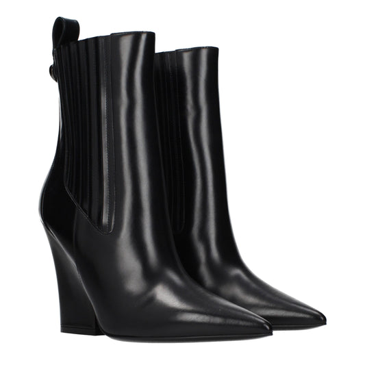 Botines Valentino Garavani de cuero negro