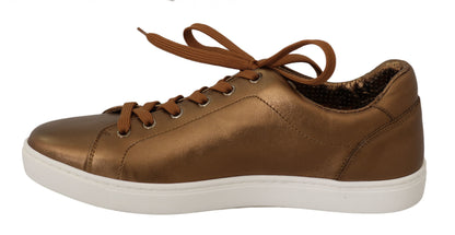 Zapatillas informales de piel dorada para hombre Dolce & Gabbana