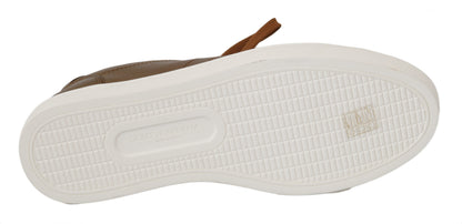 Zapatillas informales de piel dorada para hombre Dolce & Gabbana