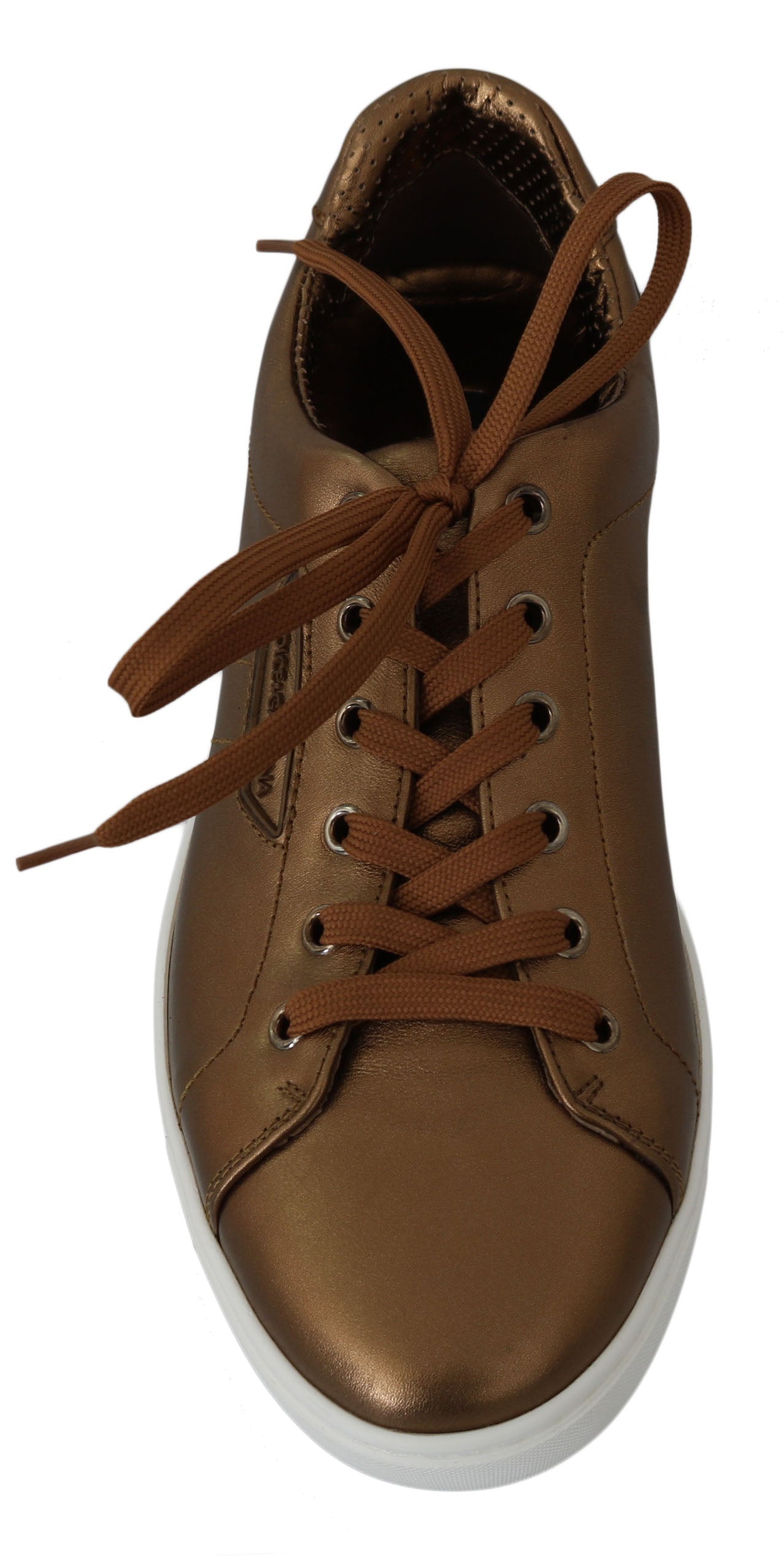 Zapatillas informales de piel dorada para hombre Dolce & Gabbana