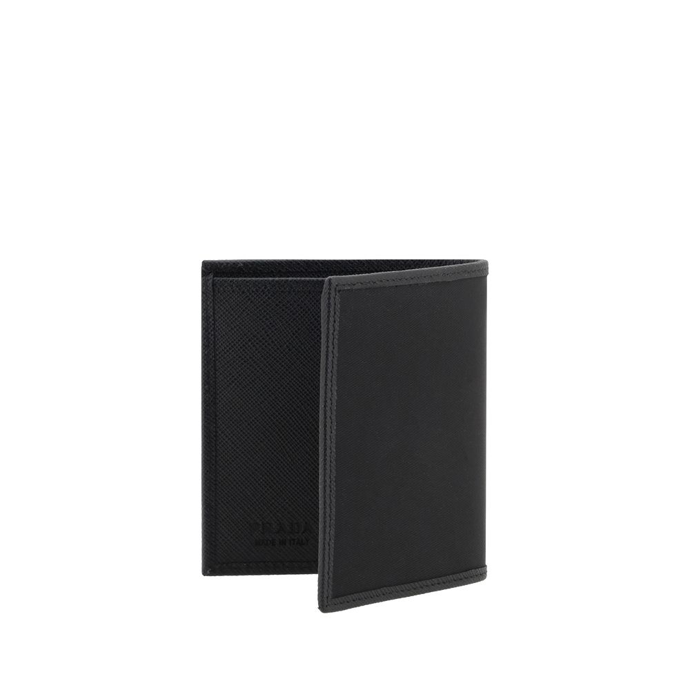 Cartera De Nylon Negro De Prada Con Organización Interna