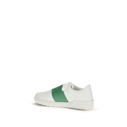 Valentino Garavani White Low-Cut Bos Taurus Leather Sneakers
