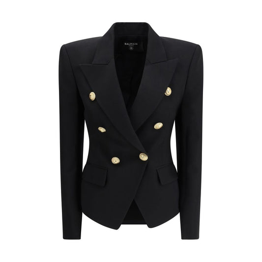 Blazer de lana negra Balmain Oves Aries
