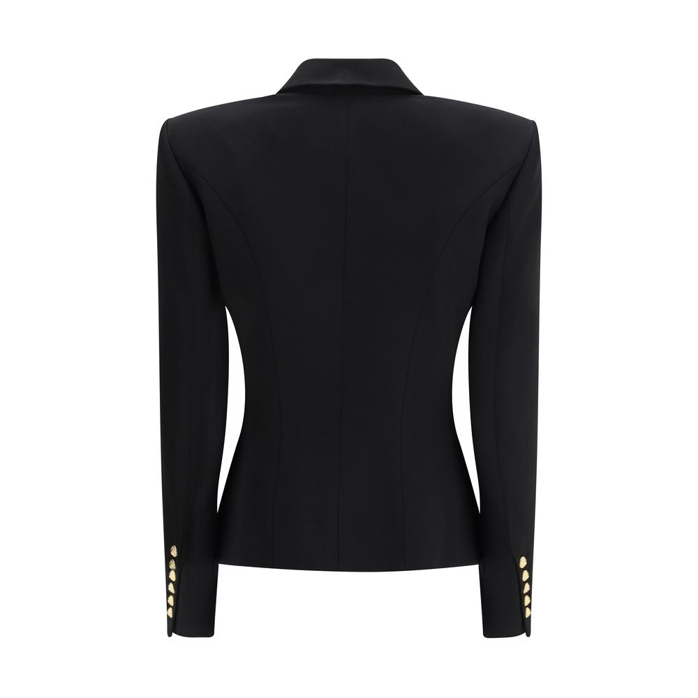 Blazer de lana negra Balmain Oves Aries