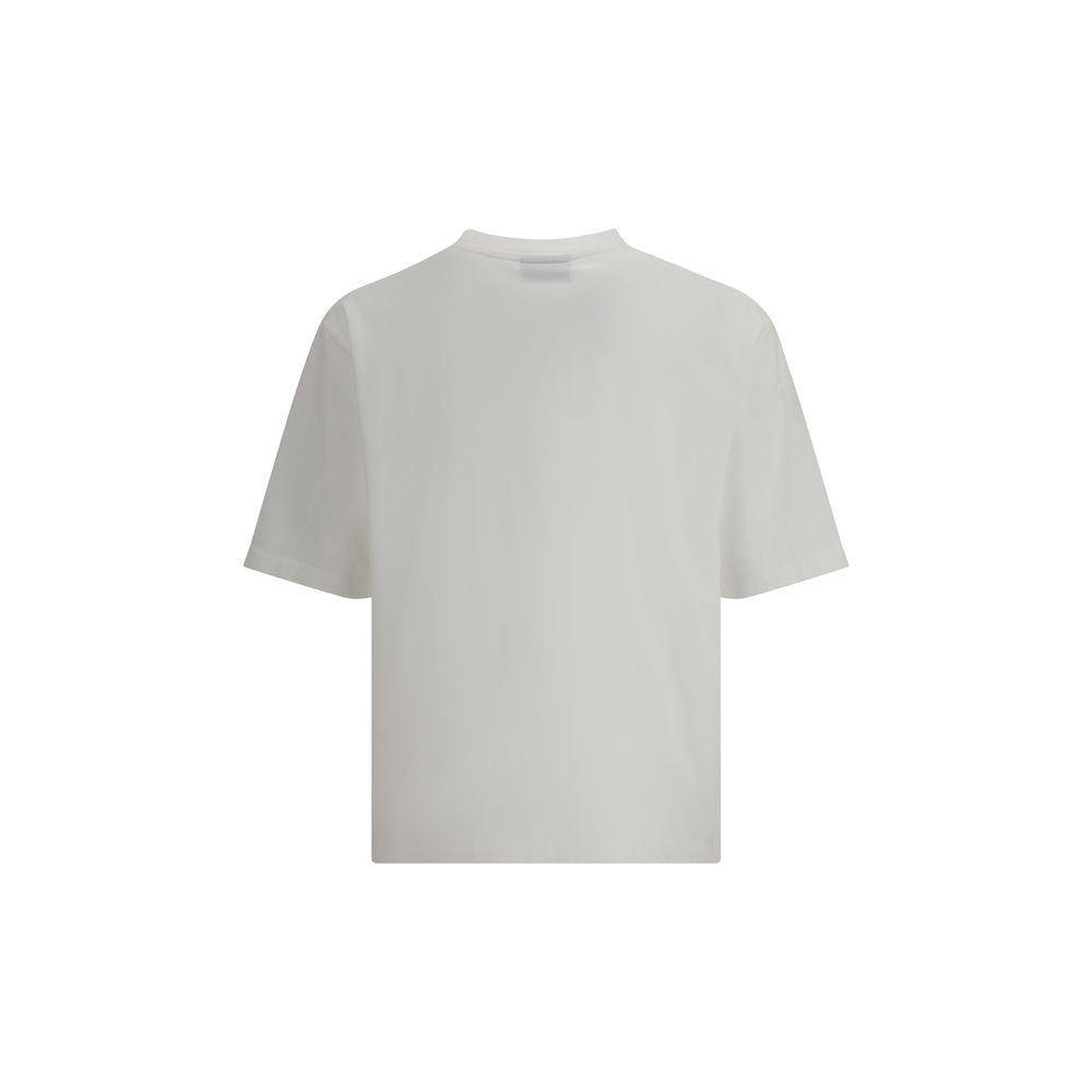 Camiseta Dsquared² De Algodón Blanco Con Logo Bordado