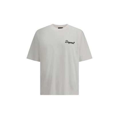 White Dsquared² Basic Design Cotton T-shirt