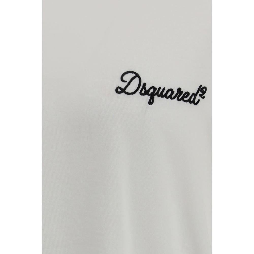 White Dsquared² Basic Design Cotton T-shirt