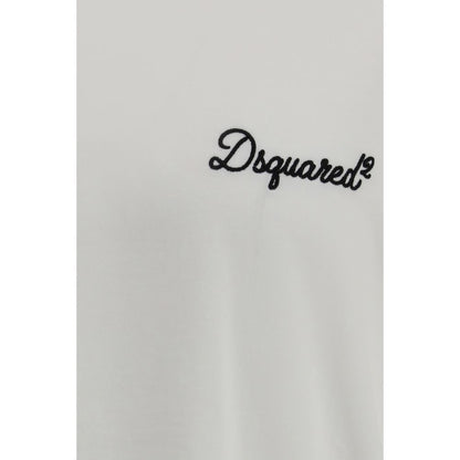 White Dsquared² Basic Design Cotton T-shirt