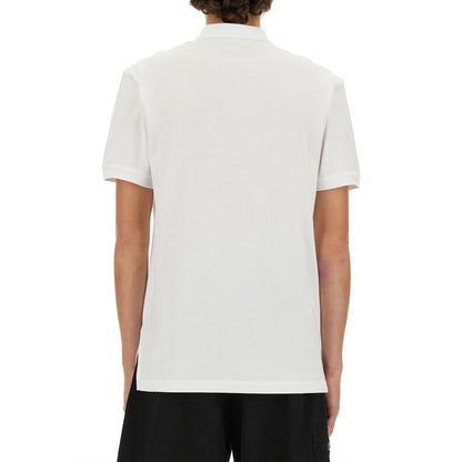 Polo de algodón blanco Moschino Couture