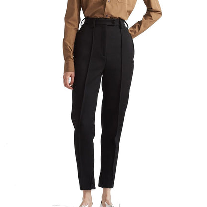 Pantalones casuales Prada de lana virgen negra