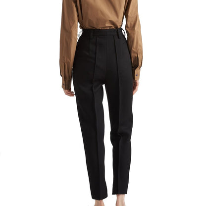 Pantalones casuales Prada de lana virgen negra