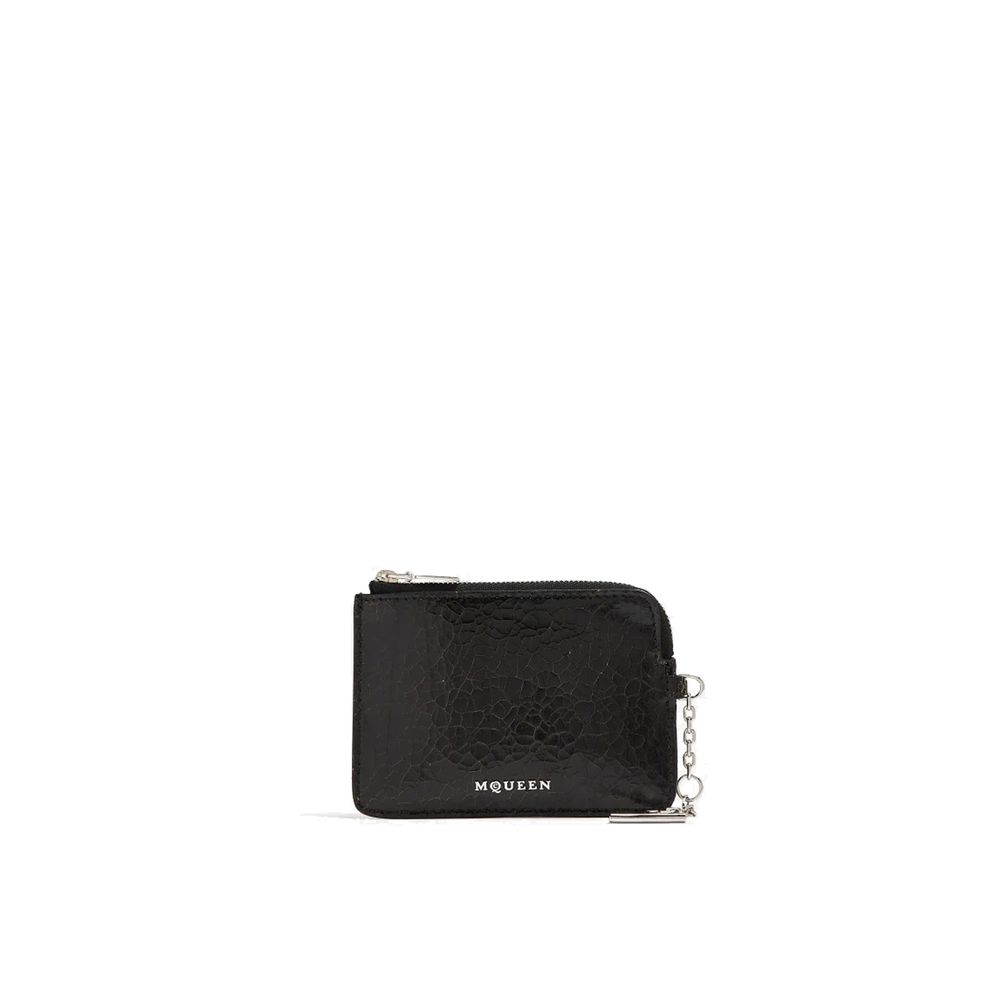 Bolso de mano Alexander McQueen de piel de becerro negra