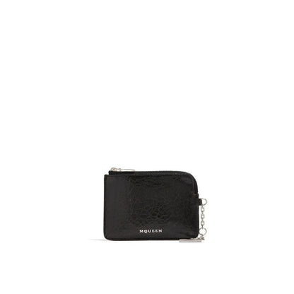Bolso de mano Alexander McQueen de piel de becerro negra