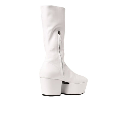 Botas Prada de Polietileno Blanco con Cordones