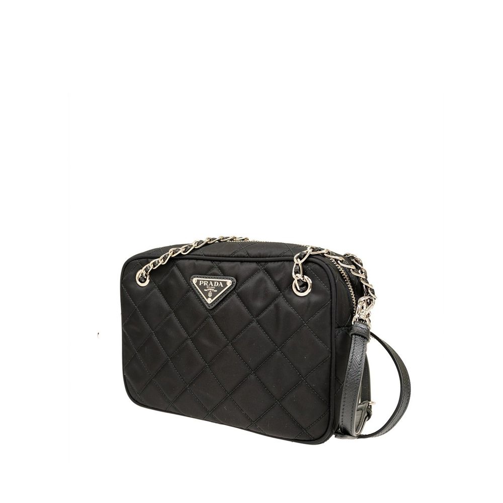 Bolso cruzado de nailon negro Prada