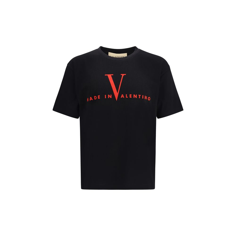 Valentino Garavani T-shirt en Coton Noir Coupe Standard
