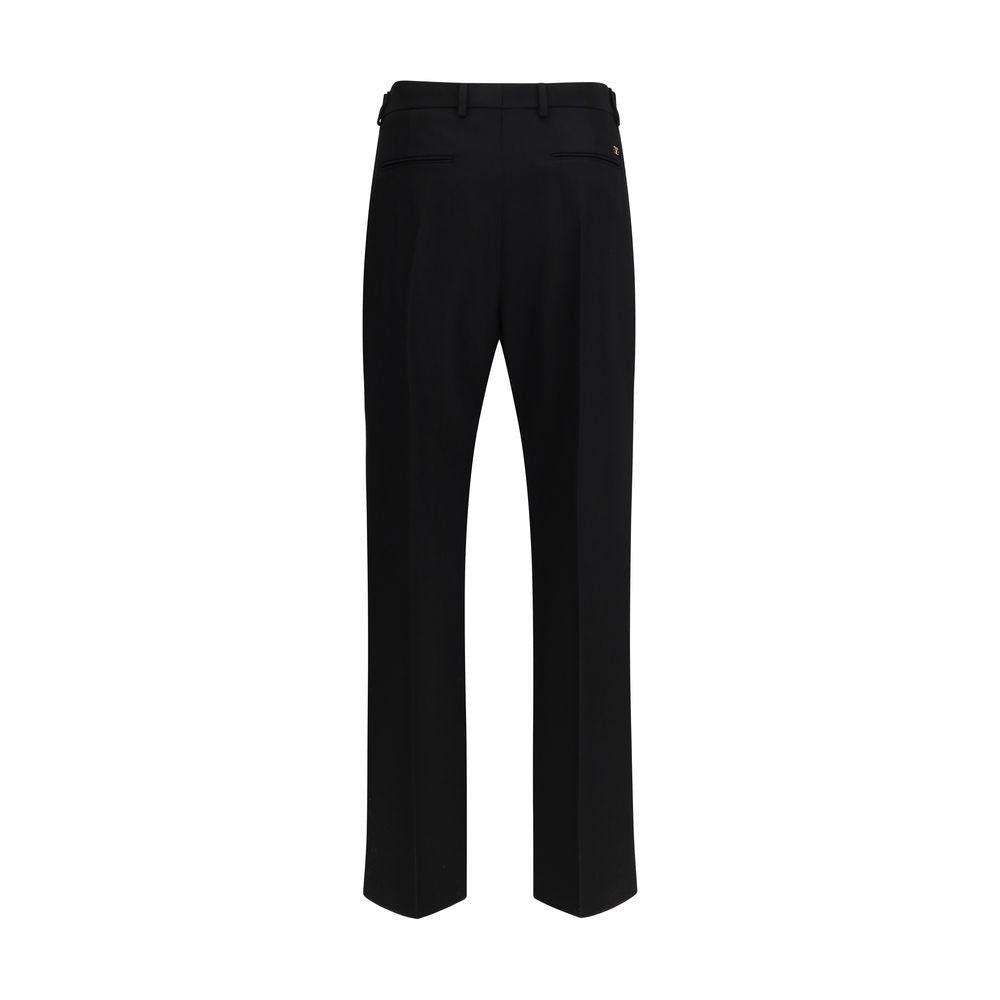 Valentino Garavani Pantalones de Vestir de Lana Negra Oves Aries