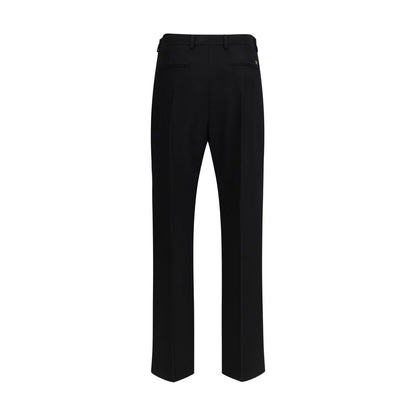 Valentino Garavani Pantalones de Vestir de Lana Negra Oves Aries