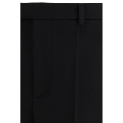 Valentino Garavani Pantalones de Vestir de Lana Negra Oves Aries