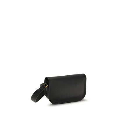 Valentino Garavani Sac à bandoulière en cuir de veau noir