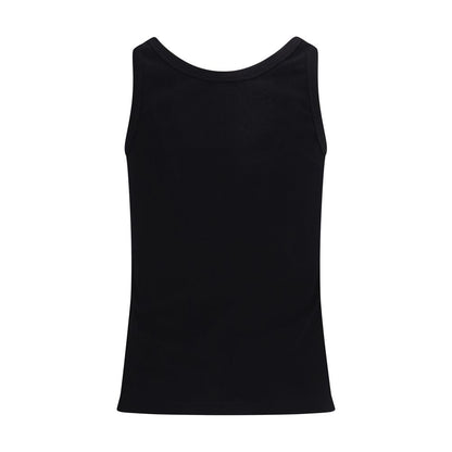 Camiseta Sin Mangas Versace De Algodón Negro Clásico