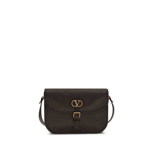 Bolso de hombro Valentino Garavani de piel de becerro marrón Bos Taurus